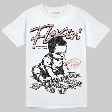 Jordan 40 “Dusty Rose” DopeSkill T-Shirt Flexin' Graphic Streetwear - White
