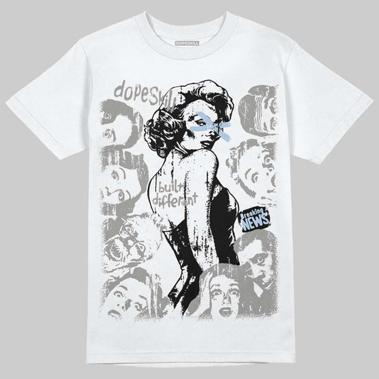 Jordan 5 "White Metallic" DopeSkill T-Shirt Built Different Graphic Streetwear - White