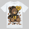 Jordan 1 High OG Black Metallic Gold DopeSkill T-Shirt Broken Bear Graphic Streetwear - White 