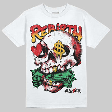 Jordan 7 Miro Olympic DopeSkill T-Shirt Rebirth Graphic Streetwear - White 