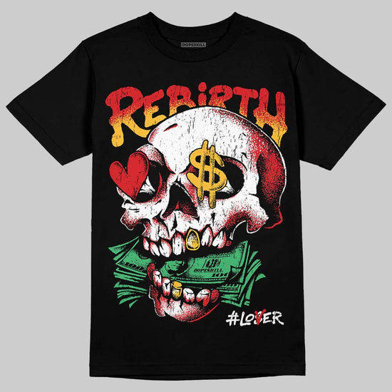 Jordan 7 Miro Olympic DopeSkill T-Shirt Rebirth Graphic Streetwear - Black