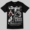 Harris Tweed x Wmns Dunk Low 'Black Phantom' DopeSkill T-Shirt Broken Bones Graphic Streetwear - Black