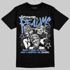 Jordan 4 WMNS 'Forget Me Not' DopeSkill T-Shirt Distorted Realms Graphic Streetwear - Black