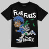 Awake NY x Jordan 5 Retro 'Black Racer Blue' DopeSkill T-Shirt Fear Fuels The Hustle Graphic Streetwear - Black