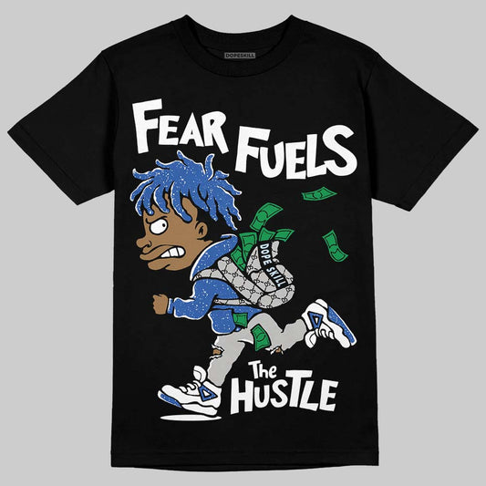 Awake NY x Jordan 5 Retro 'Black Racer Blue' DopeSkill T-Shirt Fear Fuels The Hustle Graphic Streetwear - Black