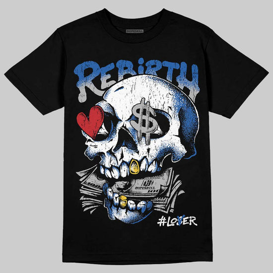 Jordan 3 "True Blue" DopeSkill T-Shirt Rebirth Graphic Streetwear - Black