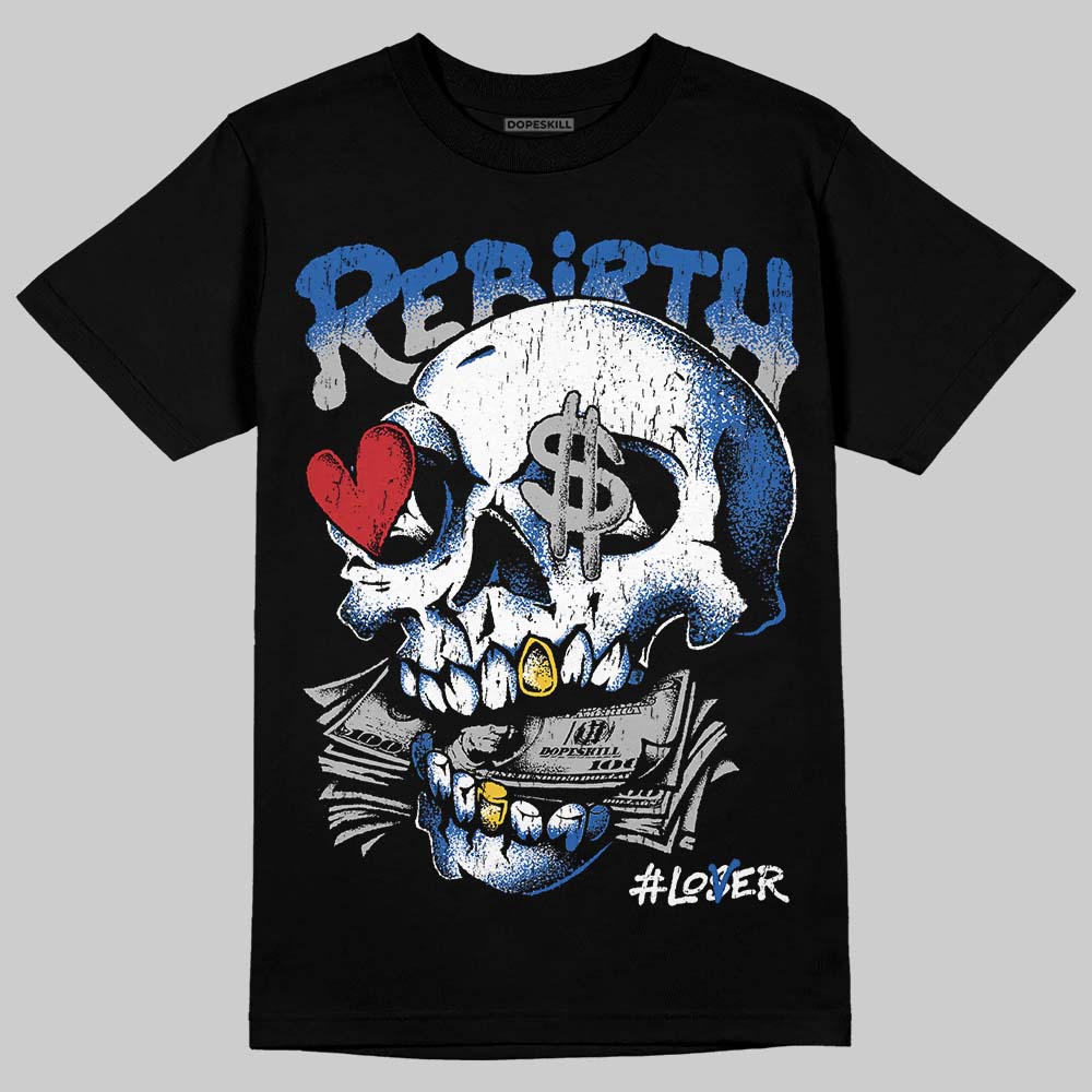 Jordan 3 "True Blue" DopeSkill T-Shirt Rebirth Graphic Streetwear - Black