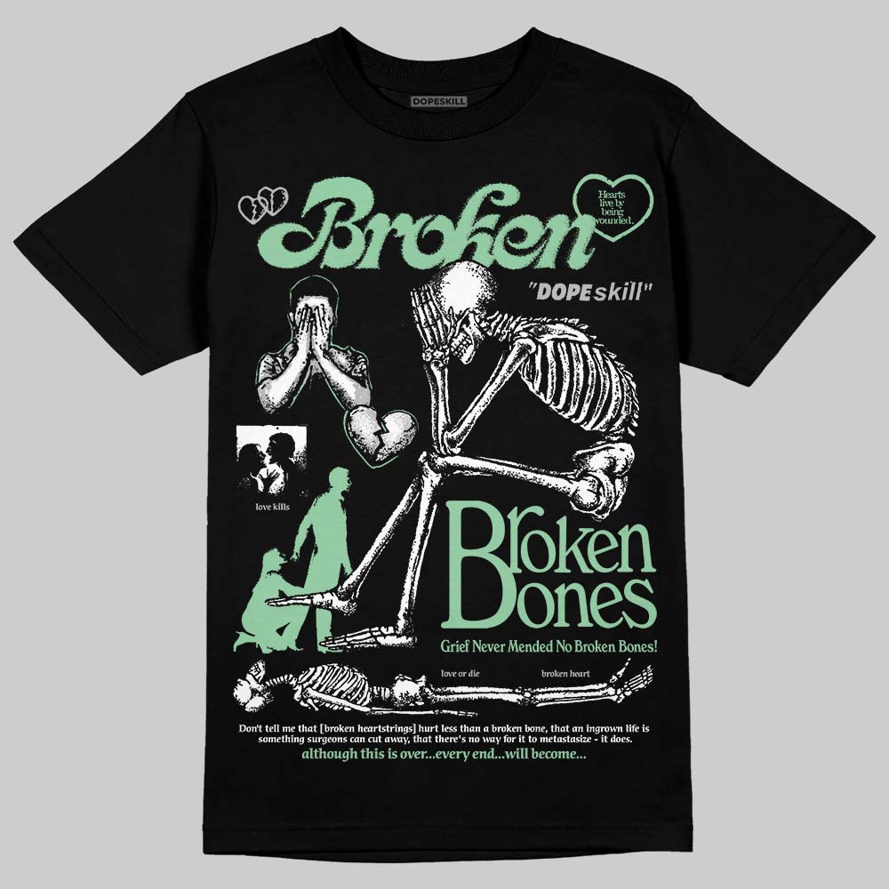 Asics Gel-Kayano 12.1 White/Menthol DopeSkill T-Shirt Broken Bones Graphic Streetwear - Black