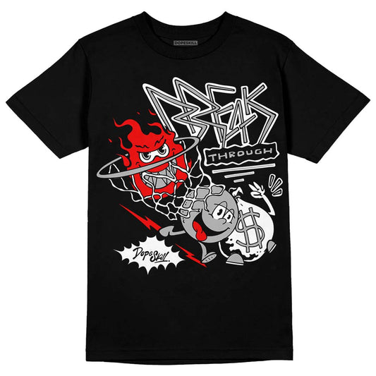 Jordan 1 Low OG “Shadow” DopeSkill T-Shirt Break Through Graphic Streetwear - Black