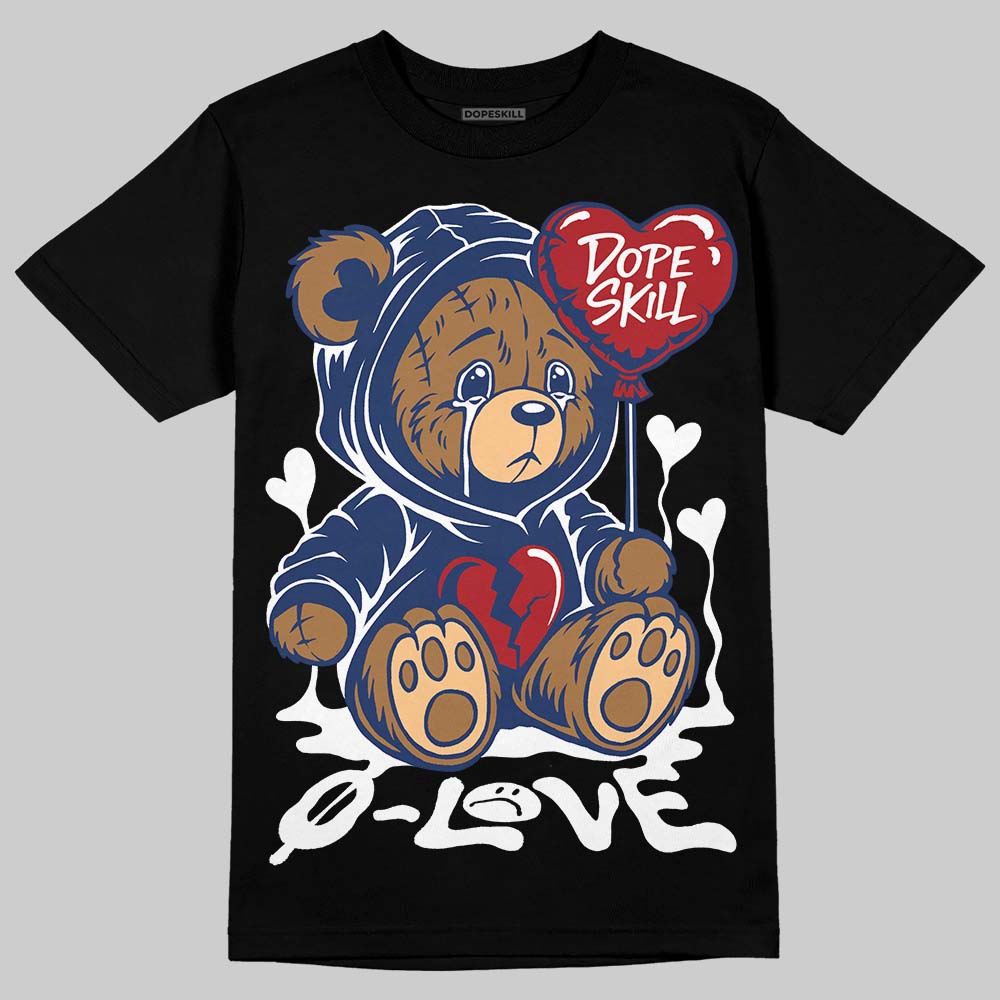 Jordan 1 High OG "Midnight Navy" DopeSkill T-Shirt Broken Bear Graphic Streetwear - Black