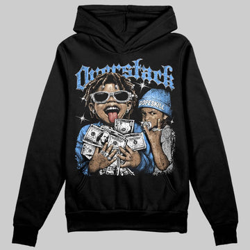 Jordan 5 Black University Blue DopeSkill Hoodie Sweatshirt Overstack Graphic Streetwear - Black