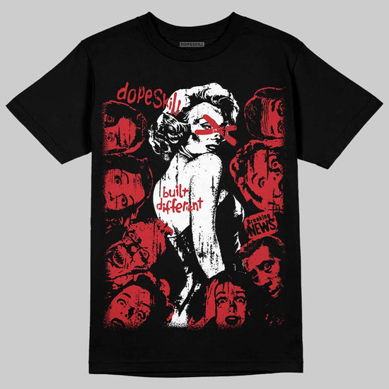 Jordan 12 “Bloodline” DopeSkill T-Shirt Built Different Graphic Streetwear - black