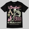 SB Dunk Low Pro x Arts-Rec Skateshop Rust Pink and Rough Green DopeSkill T-Shirt Broken Bones Graphic Streetwear - Black