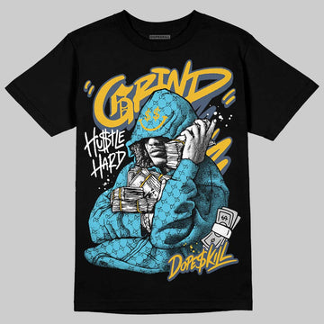 Jordan 11 Retro Gamma Blue (2025) DopeSkill T-Shirt Grind Pray Graphic Streetwear - Black