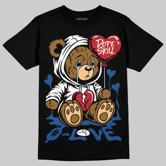 Jordan 1 Low OG “Storm Blue” DopeSkill T-Shirt Broken Bear Graphic Streetwear - Black