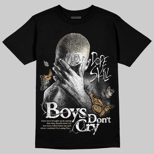 Jordan 5 Retro Reverse Metallic DopeSkill T-Shirt Boys Don't Cry Graphic Streetwear - Black