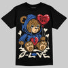 Jordan 1 Low Travis Scott x Fragment DopeSkill T-Shirt Broken Bear Graphic Streetwear - Black