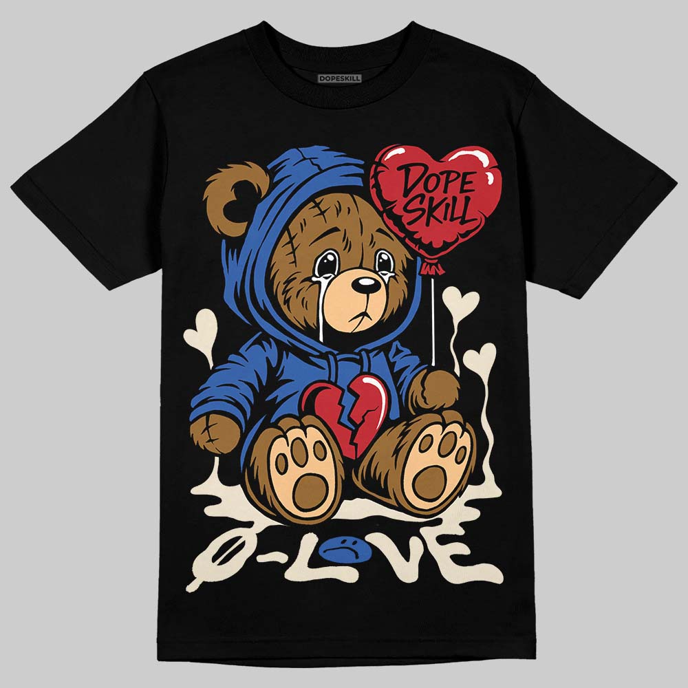 Jordan 1 Low Travis Scott x Fragment DopeSkill T-Shirt Broken Bear Graphic Streetwear - Black