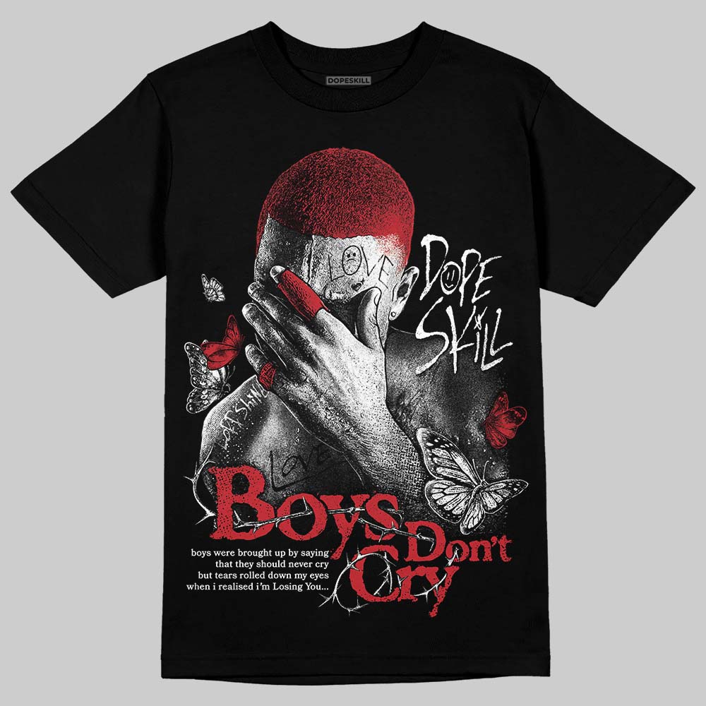 Jordan 1 High OG “Ruby” DopeSkill T-Shirt Boys Don't Cry Graphic Streetwear - Black