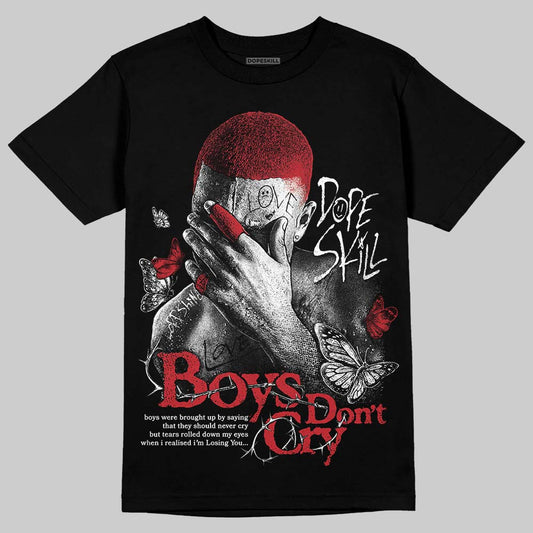 Jordan 1 High OG “Ruby” DopeSkill T-Shirt Boys Don't Cry Graphic Streetwear - Black