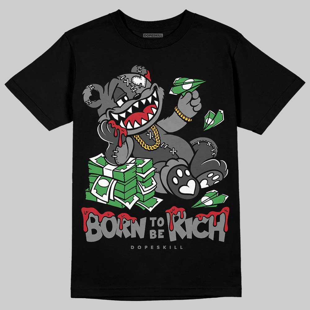 Jordan 4 “Black Cat” (2025) DopeSkill T-Shirt Born To Be Rich Graphic Streetwear - black