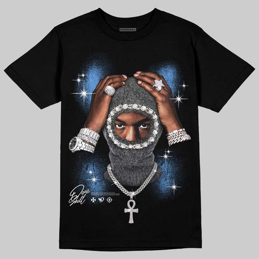 Jordan 5 Black University Blue DopeSkill T-Shirt Key of Life Graphic Streetwear - Black