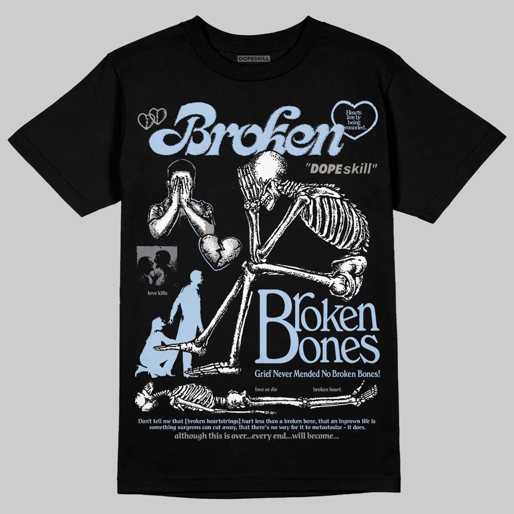 New Balance Abzorb 2000 “Silver/Blue” DopeSkill T-Shirt Broken Bones Graphic Streetwear - Black