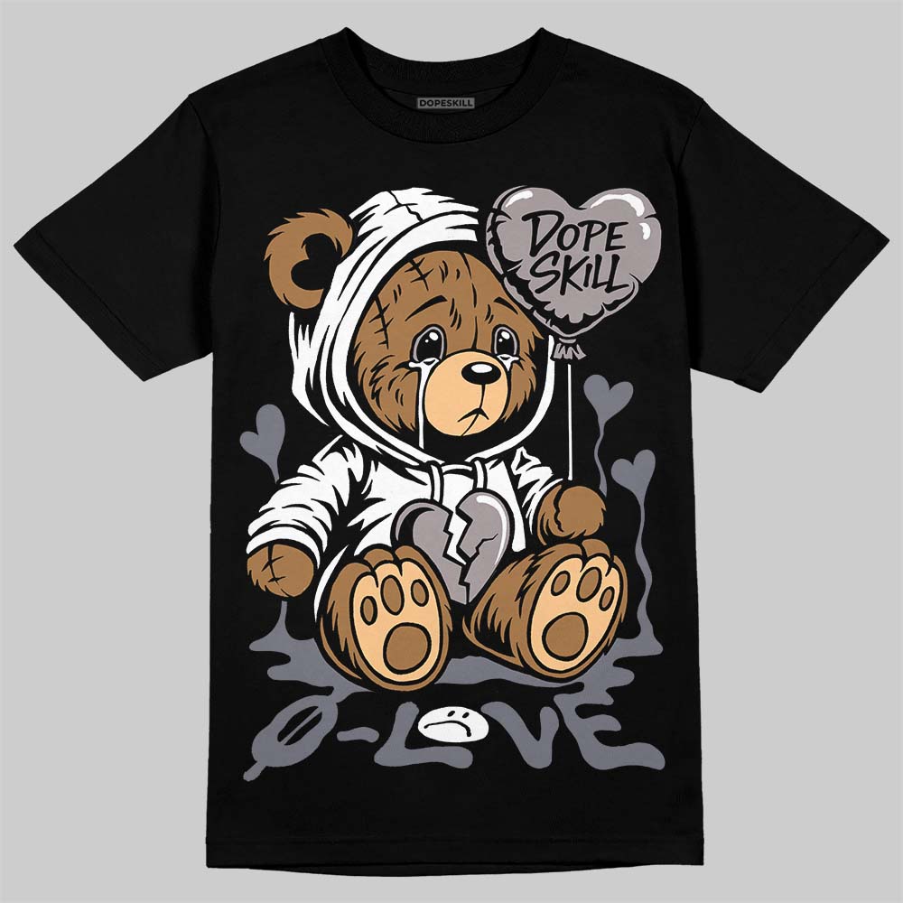 Lanvin Curb Sneakers White Anthracite DopeSkill T-Shirt Broken Bear Graphic Streetwear - Black