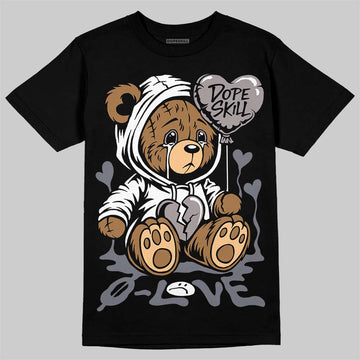 Lanvin Curb Sneakers White Anthracite DopeSkill T-Shirt Broken Bear Graphic Streetwear - Black