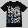 Air Diamond Turf 2 Royals DopeSkill T-Shirt Real Ones Move In Silence Graphic Streetwear - Black
