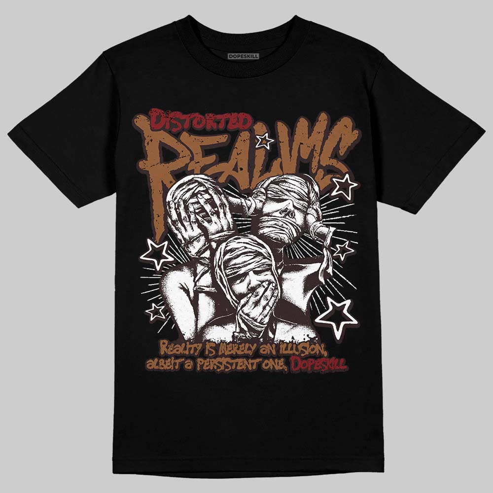 Jordan 1 High OG Love Letter DopeSkill T-Shirt Distorted Realms Graphic Streetwear - Black