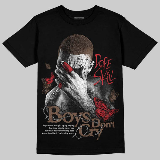 Jordan 9 'Olive' DopeSkill T-Shirt Boys Don't Cry Graphic Streetwear - Black