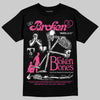 Asics Gel-1130 Pink Glo/ Black DopeSkill T-Shirt Broken Bones Graphic Streetwear - black