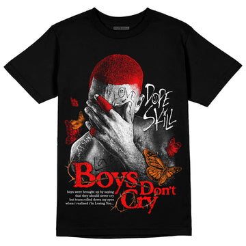 Jordan 1 Retro High OG "Satin Bred" DopeSkill T-Shirt Boys Don't Cry Graphic Streetwear - Black