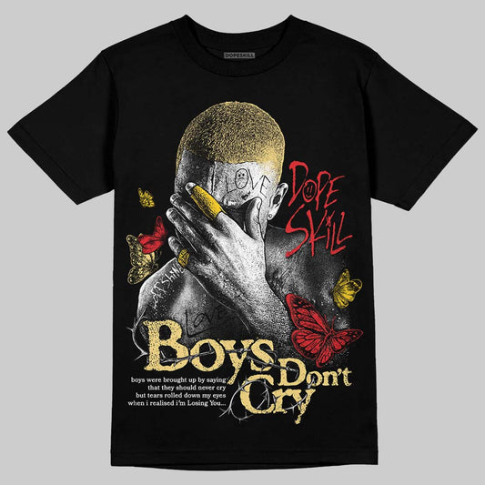 Quai 54 x Air Jordan 1 Retro Low OG Tour Yellow Black DopeSkill T-Shirt Boys Don't Cry Graphic Streetwear - Black
