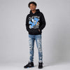 Black University Blue 5s DopeSkill Hoodie Sweatshirt Out Here Being Cute Graphic