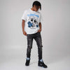 Black University Blue 5s DopeSkill T-Shirt Feeling Lucky Graphic