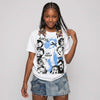 Black University Blue 5s DopeSkill T-Shirt Built Different Graphic