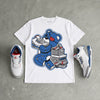 “True Blue” 3s DopeSkill T-Shirt Bear Steals Sneaker Graphic
