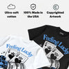 Black University Blue 5s DopeSkill T-Shirt Feeling Lucky Graphic