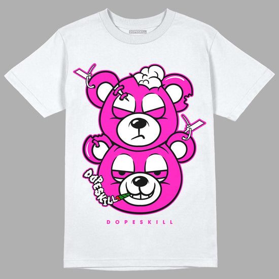 Dunk Low GS “Active Fuchsia” DopeSkill T-Shirt New Double Bear Graphic Streetwear - White 