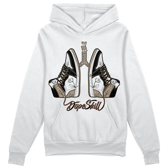 Jordan 1 High OG “Latte” DopeSkill Hoodie Sweatshirt Breathe Graphic Streetwear - White 