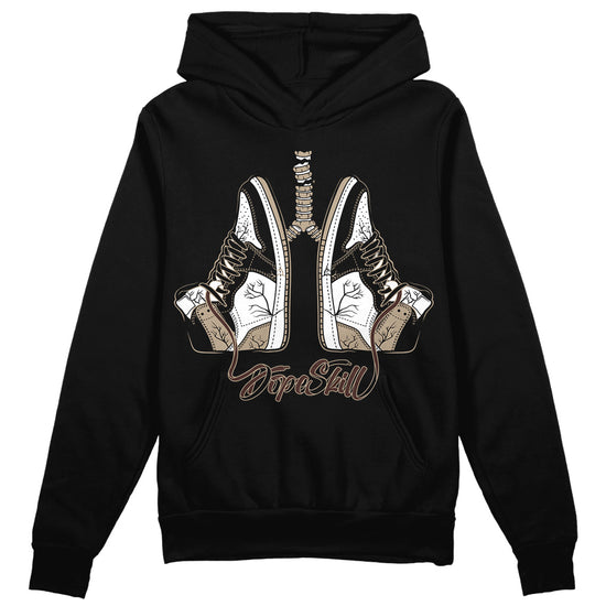 Jordan 1 High OG “Latte” DopeSkill Hoodie Sweatshirt Breathe Graphic Streetwear - Black