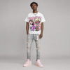 Iced Carmine 4s DopeSkill Oversize Print T-Shirt Pour Up Graphic