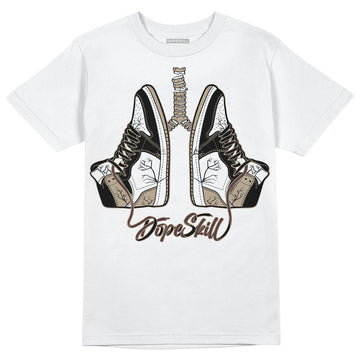 Jordan 1 High OG “Latte” DopeSkill T-Shirt Breathe Graphic Streetwear - White