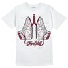 Jordan 1 Retro High '85 OG Metallic Burgundy DopeSkill T-Shirt Breathe Graphic Streetwear - WHite 