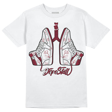 Jordan 1 Retro High '85 OG Metallic Burgundy DopeSkill T-Shirt Breathe Graphic Streetwear - WHite 