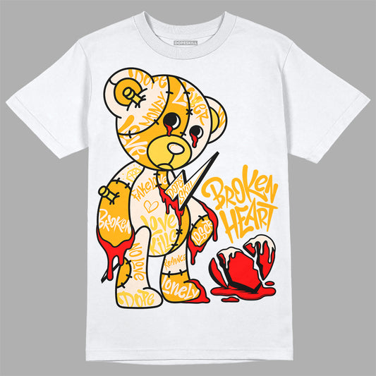 Jordan 4 "Sail" DopeSkill T-Shirt Broken Heart Graphic Streetwear - White