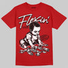 Jordan 4 Toro Bravo DopeSkill T-Shirt Flexin' Graphic Streetwear - Red
