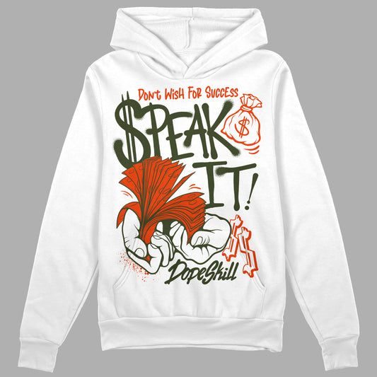 Olive Sneakers DopeSkill Hoodie Sweatshirt Speak It Graphic Streetwear - White 